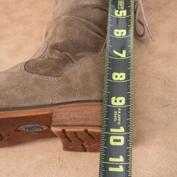 Sofft Wmn Sharnell Low Distress Beige Suede Waterproof Back Lace-up Boots 6.5 - Picture 6 of 8